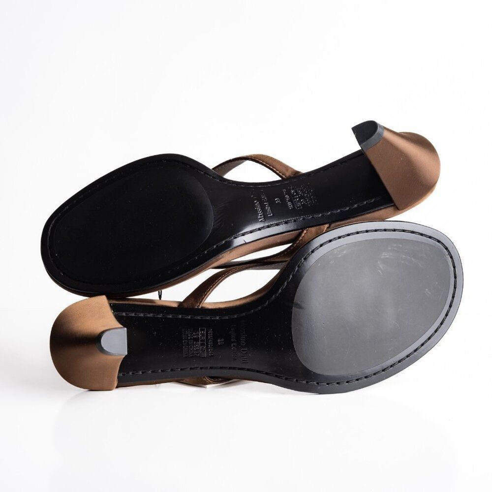 Massimo Dutti Womens Satin Heeled Sandals Copper Bronze US 8 EU 39 NWB LimitedEd - Picture 8 of 9